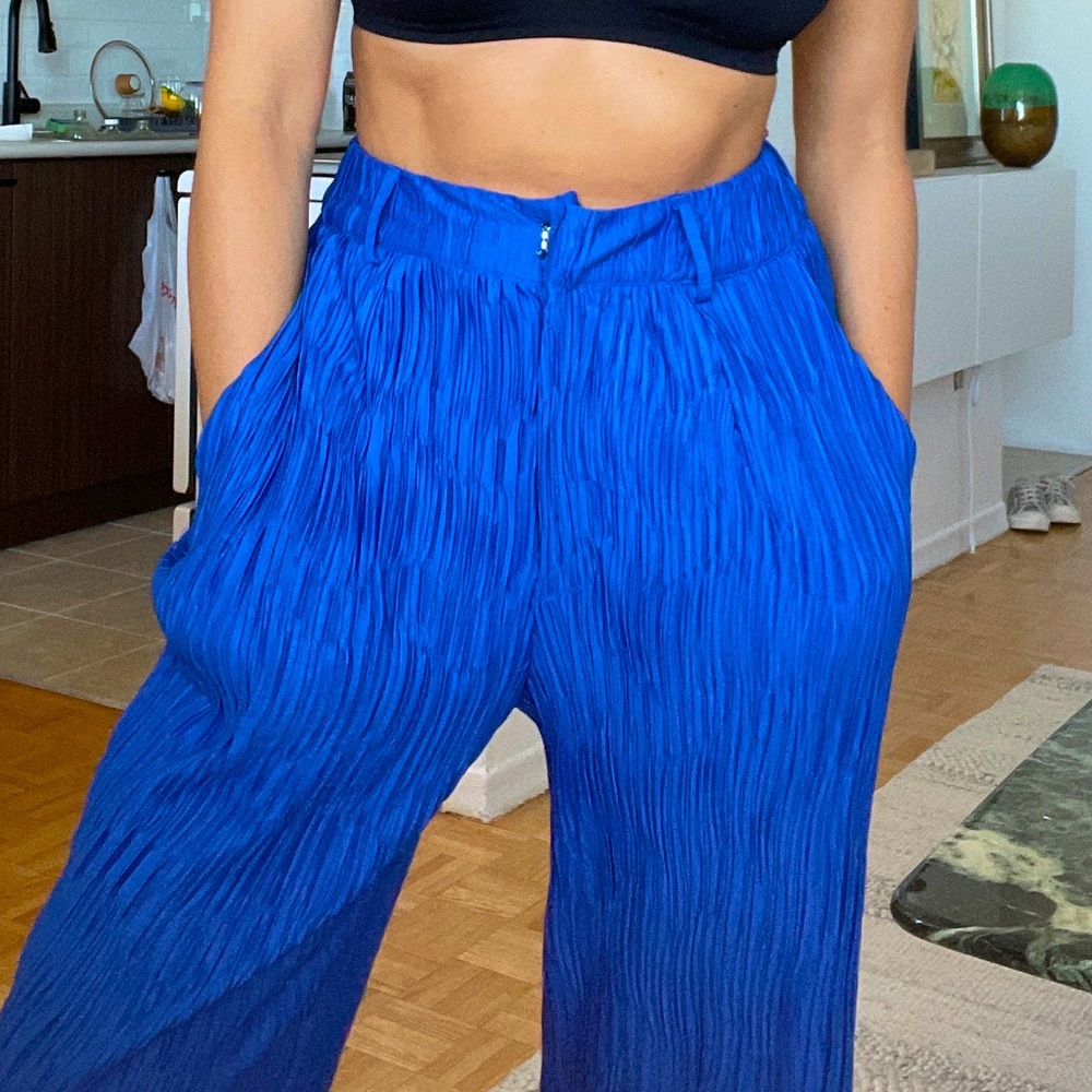 Electric Blue Long Dress Pants